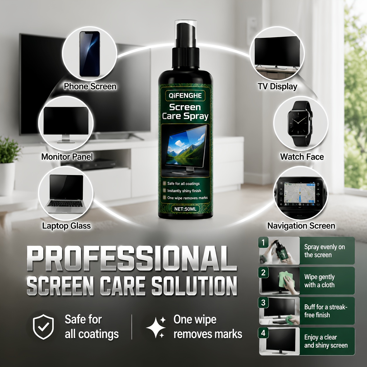 Gaming Console All - Solution de nettoyage d'écran en spray