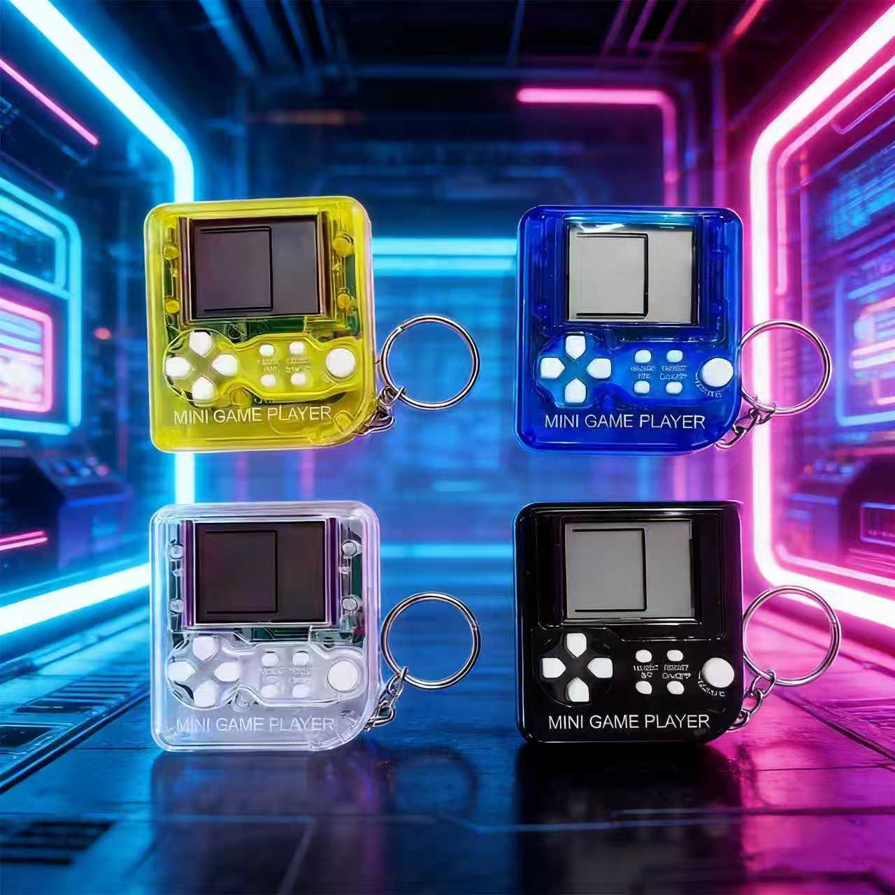 Gaming Console Keychain - Mini console de jeu rétro portable,
